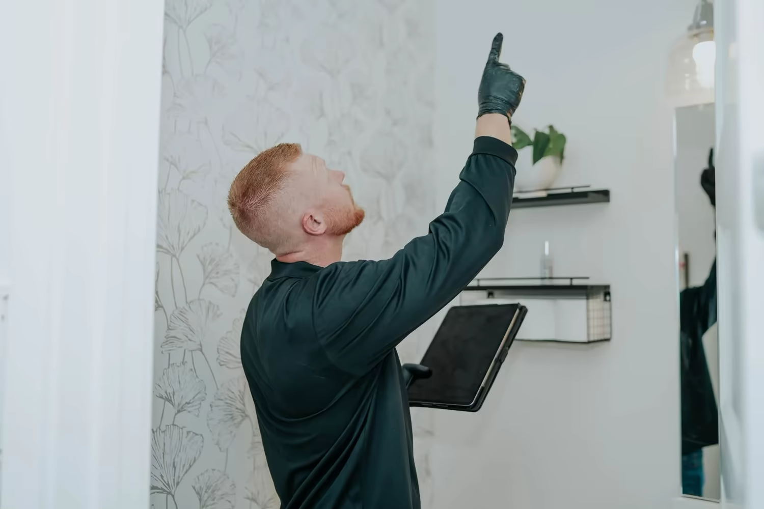 Mountain Pure Mold Pro technician performing a mold inspection